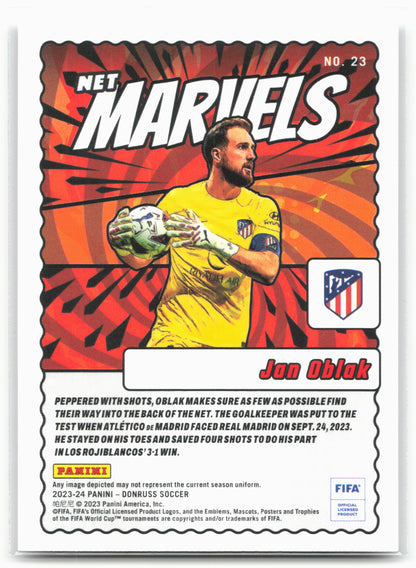 2023-24 Donruss #23 Jan Oblak Net Marvels