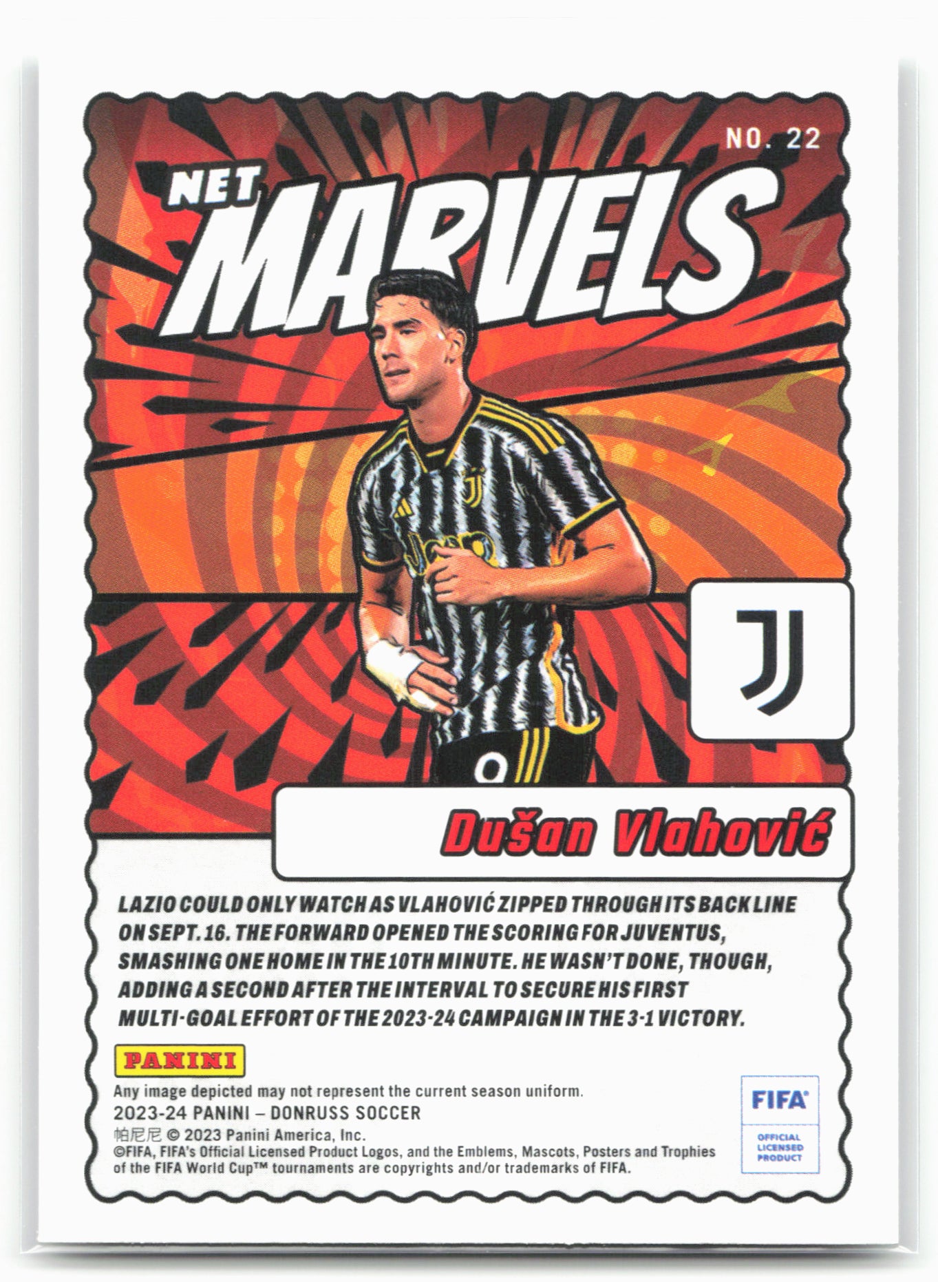 2023-24 Donruss #22 Dusan Vlahovic Net Marvels