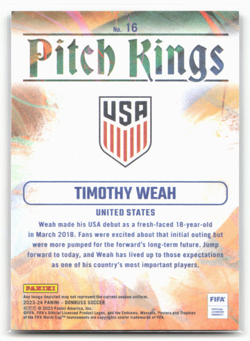 
2023-24 Donruss #16 Timothy Weah Pitch Kings