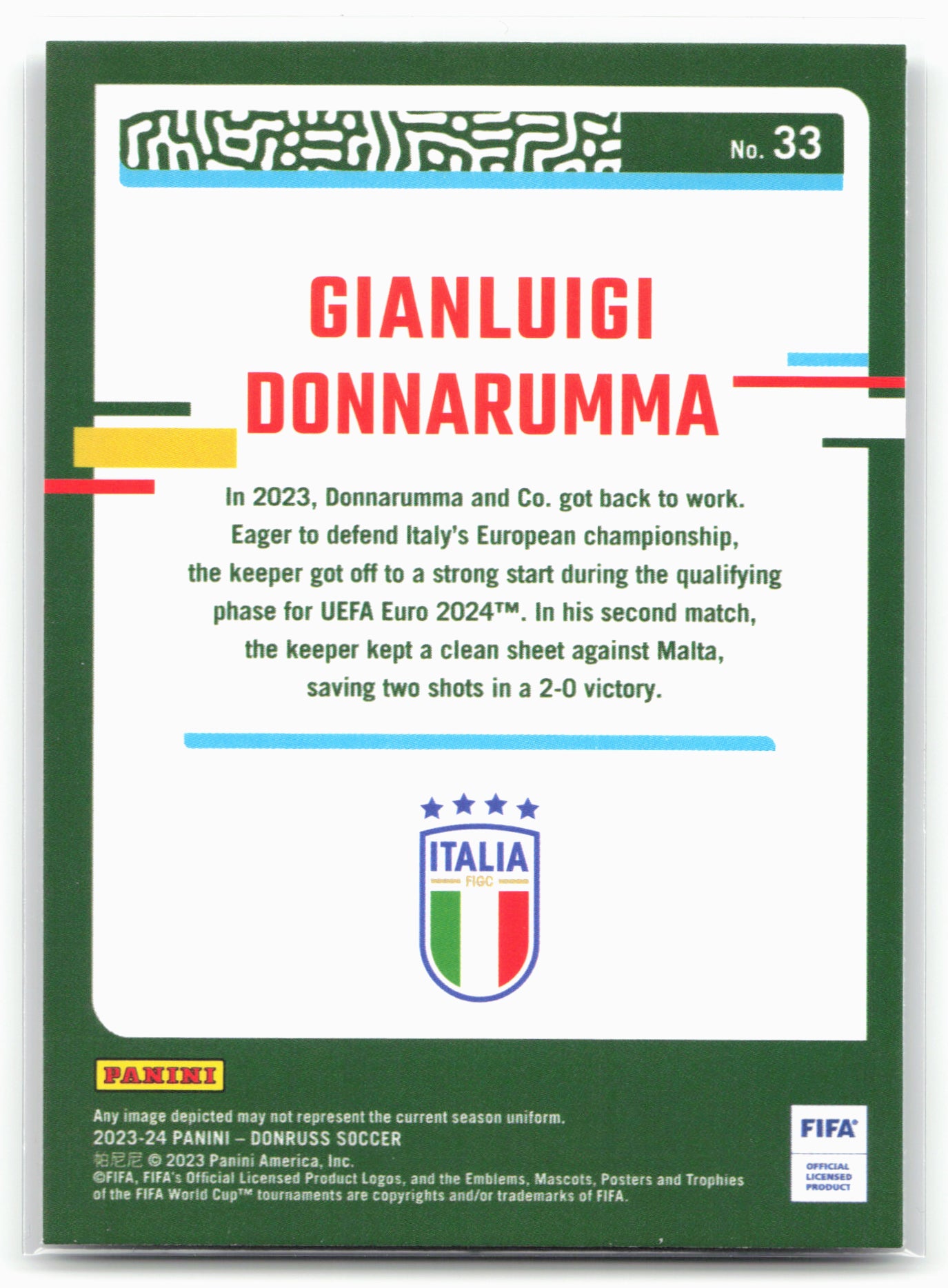 2023-24 Donruss #33 Gianluigi Donnarumma Silver