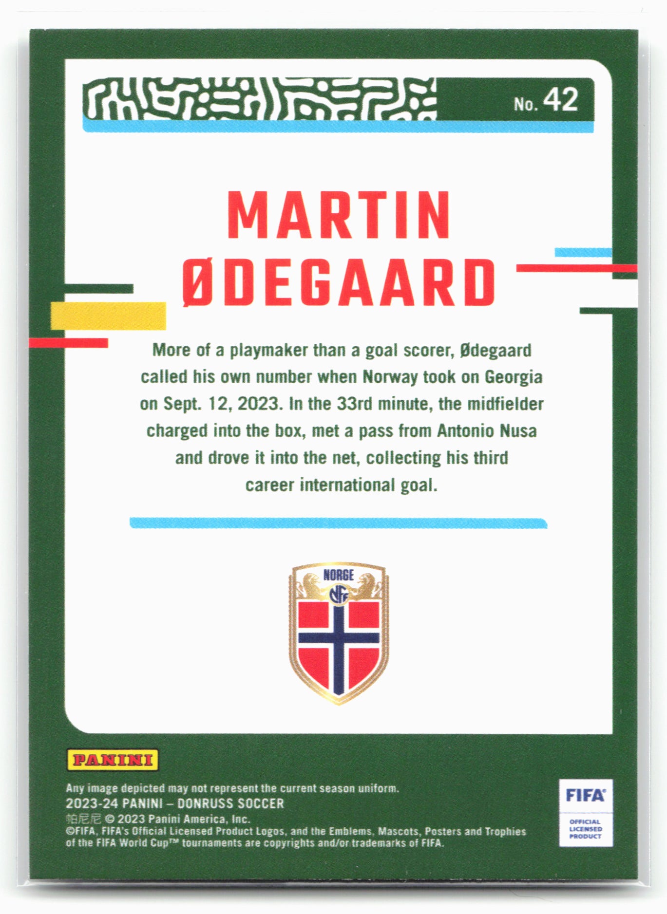 2023-24 Donruss #42 Martin Odegaard Silver
