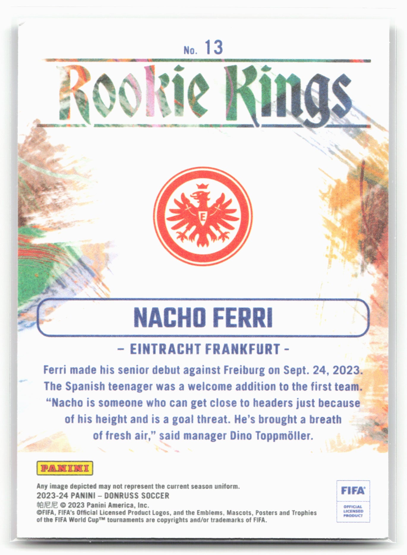2023-24 Donruss #13 Nacho Ferri Rookie Kings