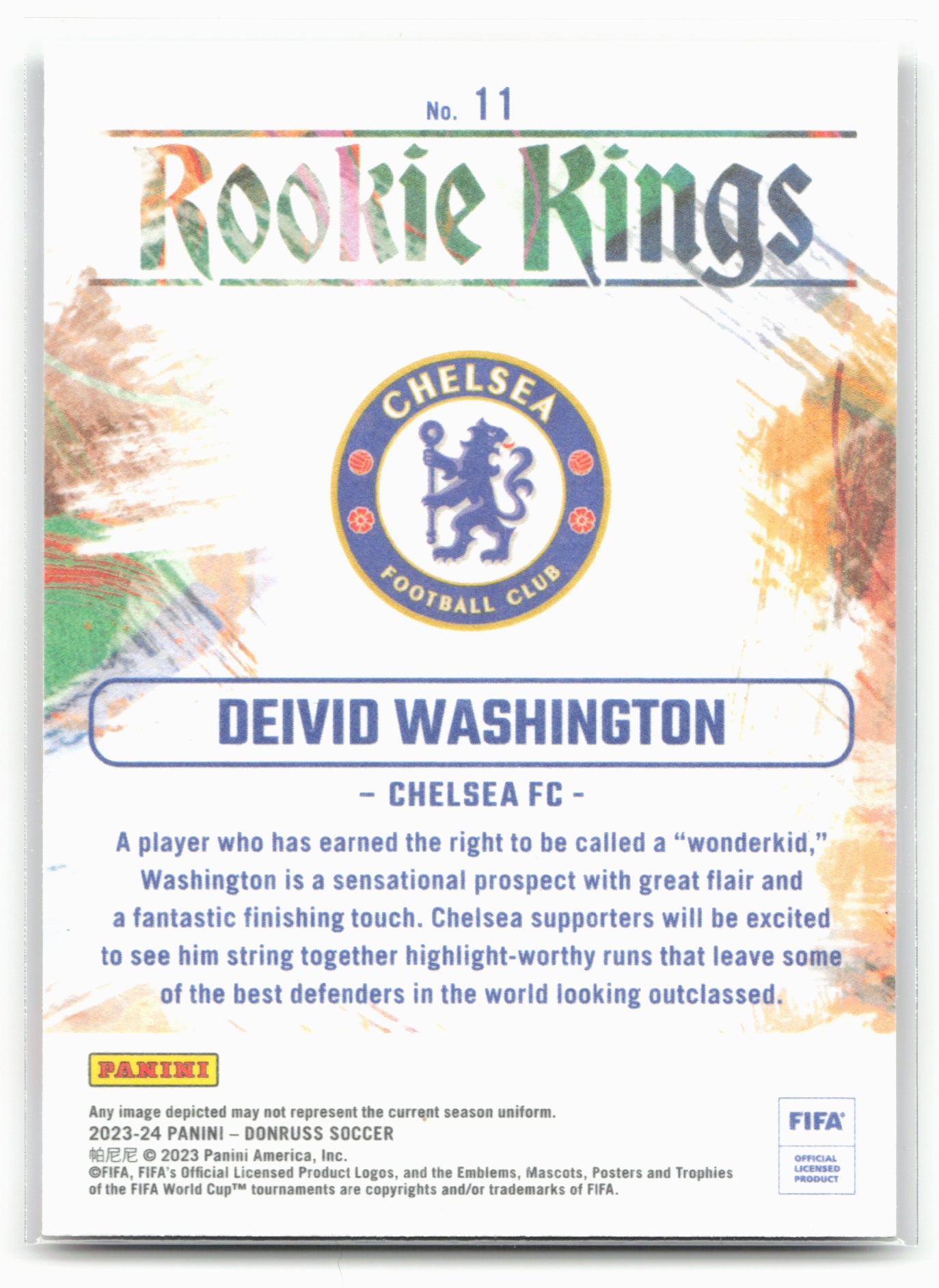 2023-24 Donruss #11 Deivid Washington Rookie Kings