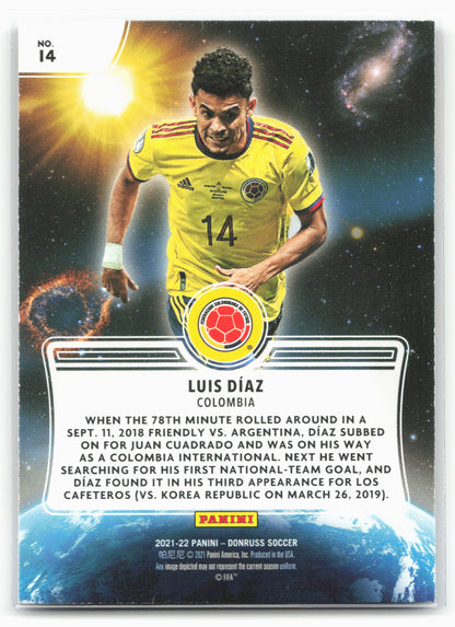 2021-22 Donruss #14 Luis Diaz Zero Gravity Press Proof