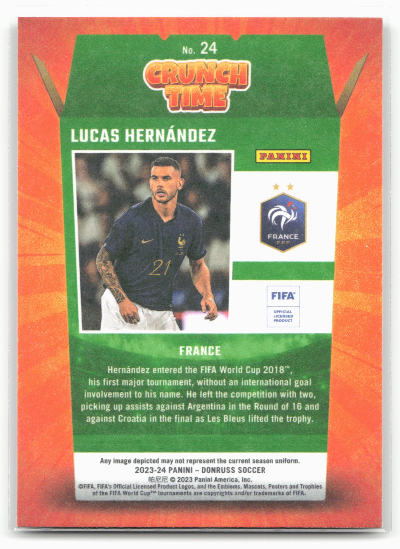 2023-24 Donruss #24 Lucas Hernandez Crunch Time