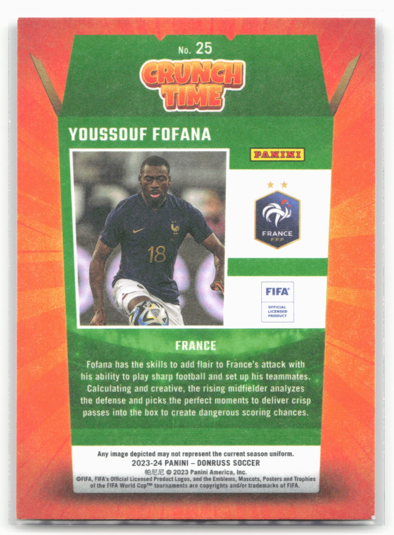 2023-24 Donruss #25 Youssouf Fofana Crunch Time