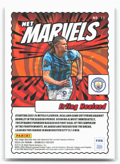 2023-24 Donruss #11 Erling Haaland Net Marvels