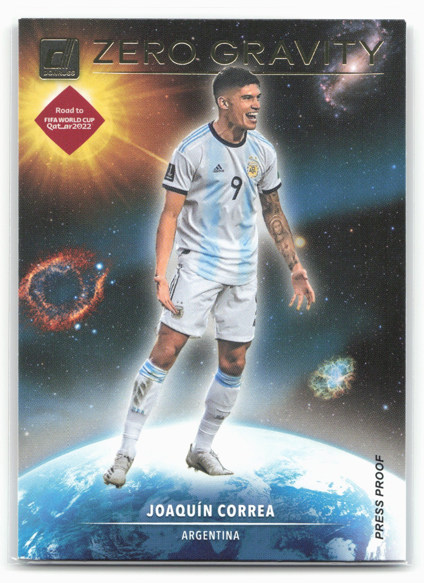 2021-22 Donruss #9 Joaquin Correa Zero Gravity Press Proof