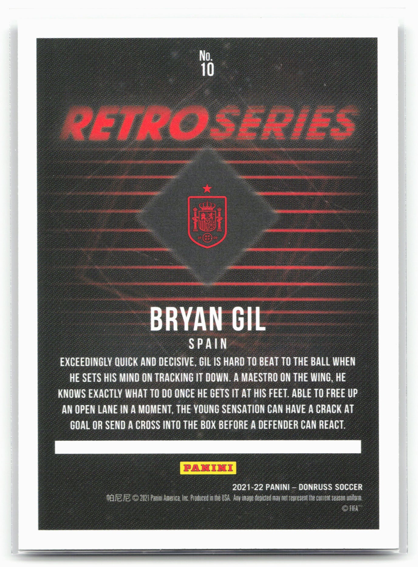 2021-22 Donruss #10 Bryan Gil Retro Series Press Proof