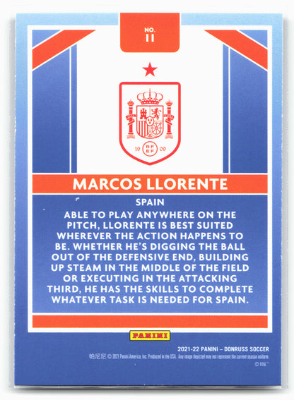 2021-22 Donruss #11 Marcos Llorente Craftsmen Press Proof