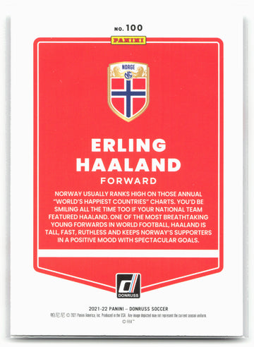 
2021-22 Donruss #100 Erling Haaland