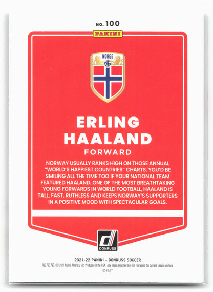 2021-22 Donruss #100 Erling Haaland