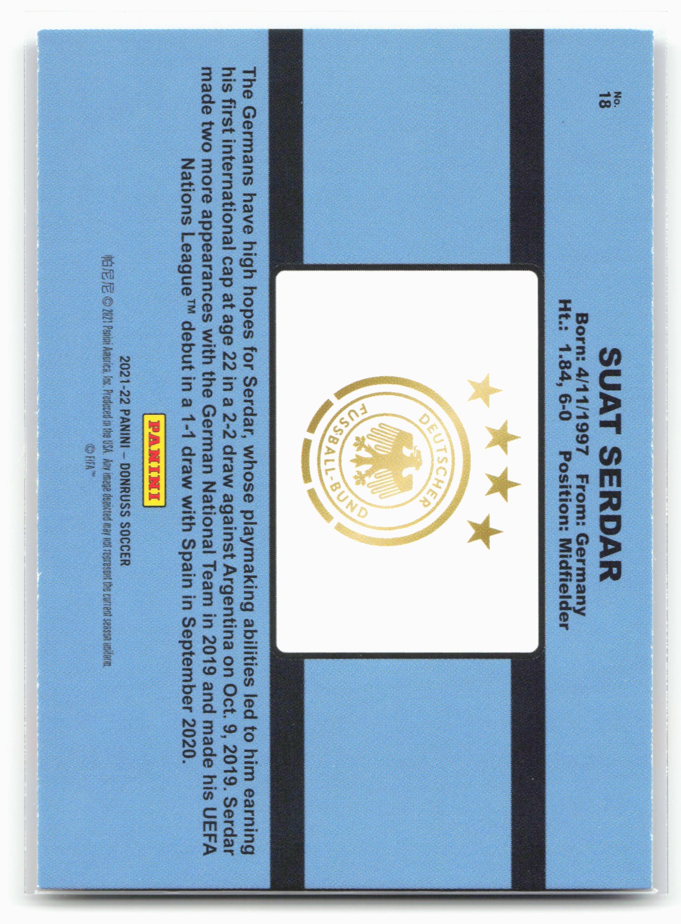 2021-22 Donruss #18 Suat Serdar 1991 Donruss Tribute Press Proof