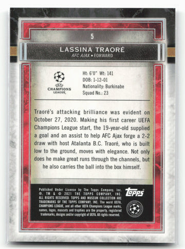 
2020-21 Topps Museum Collection UEFA Champions League #5 Lassina Traoré