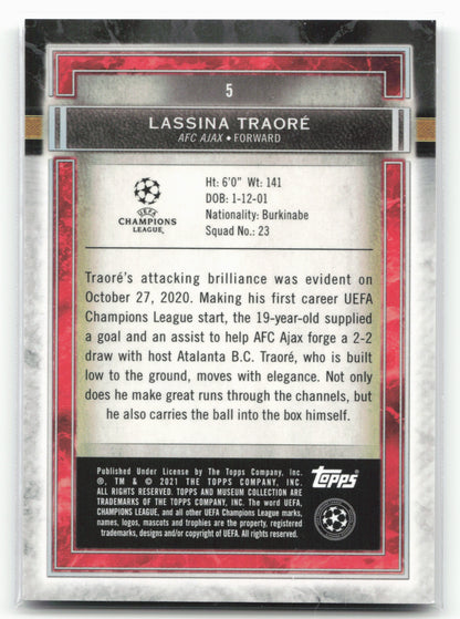2020-21 Topps Museum Collection UEFA Champions League #5 Lassina Traoré