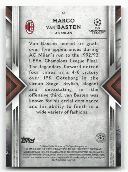 2022-23 Topps Museum Collection UEFA Champions League #65 Marco van Basten