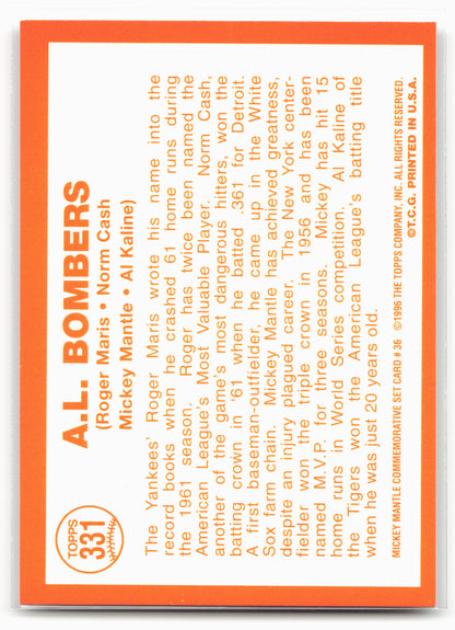 1997 Topps #36 A.L. Bombers Commemorative Reprints