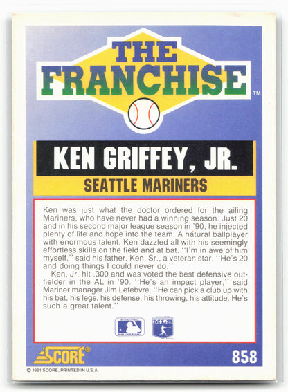 1991 Score #858 Ken Griffey, Jr.