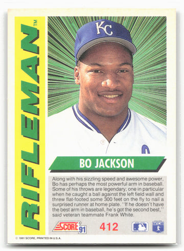 1991 Score #412 Bo Jackson