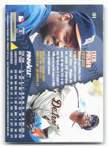 1995 Pinnacle #184 Cecil Fielder