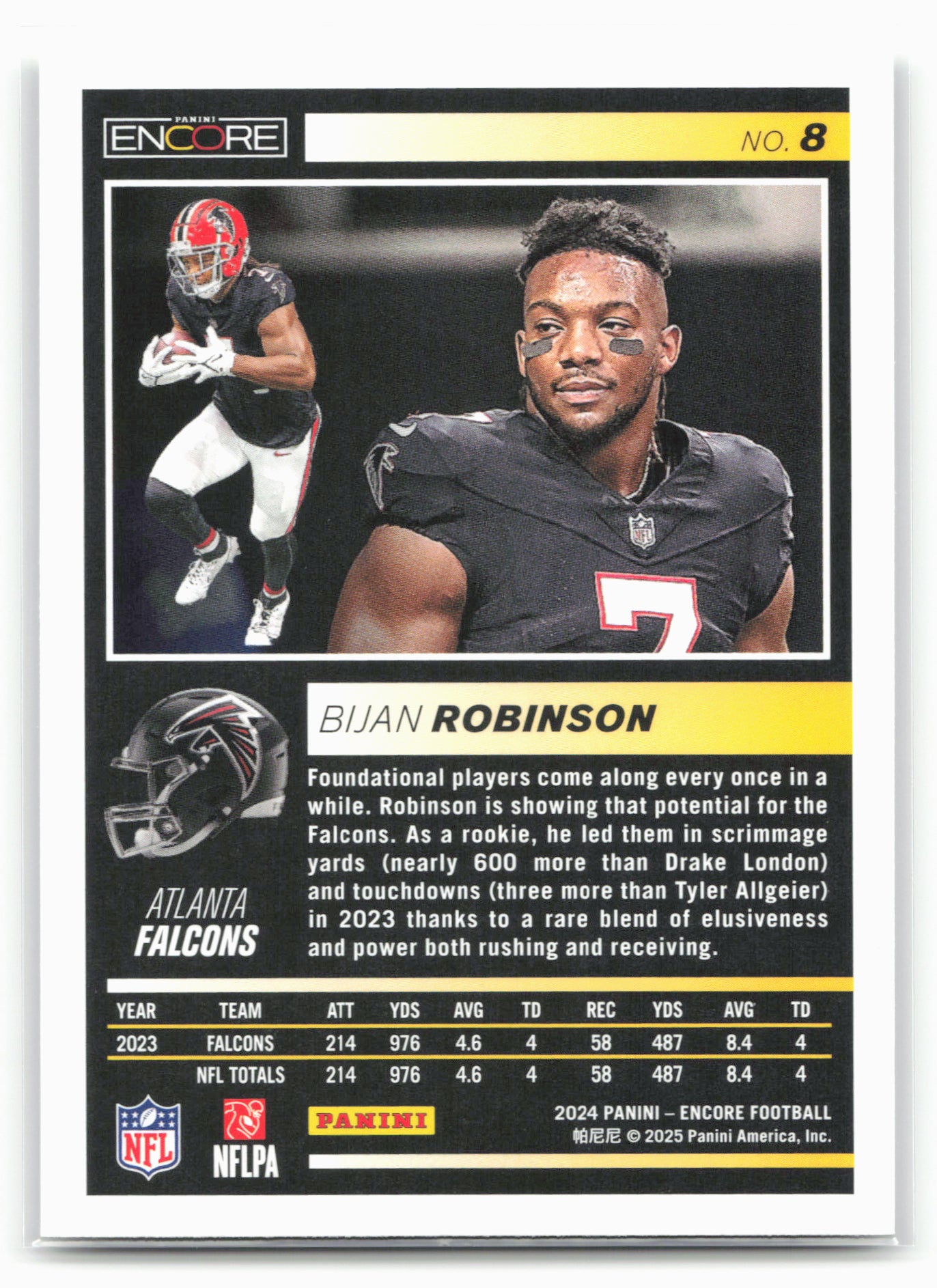 2024 Panini Encore #8 Bijan Robinson