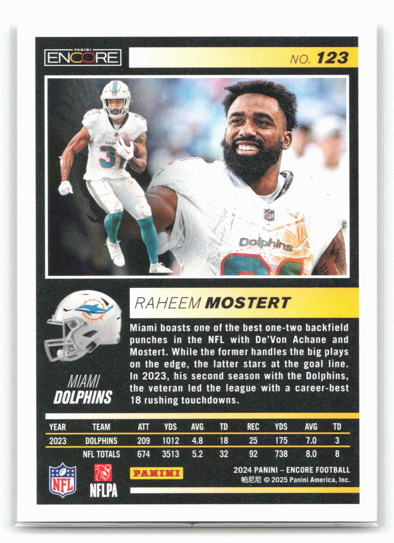 2024 Panini Encore #123 Raheem Mostert