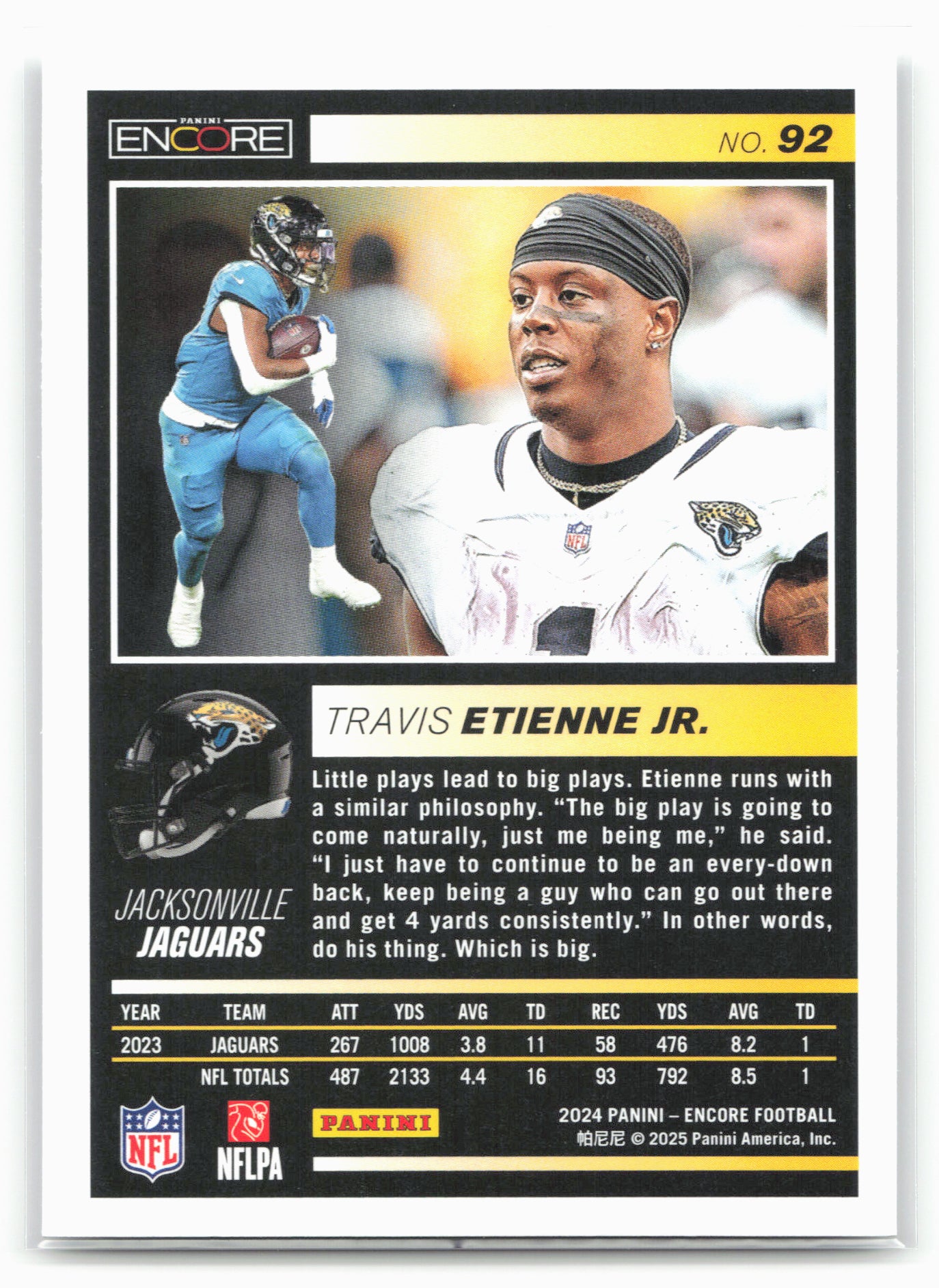 2024 Panini Encore #92 Travis Etienne Jr.