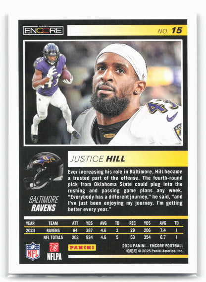 2024 Panini Encore #15 Justice Hill