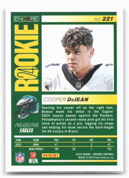 2024 Panini Encore #221 Cooper DeJean