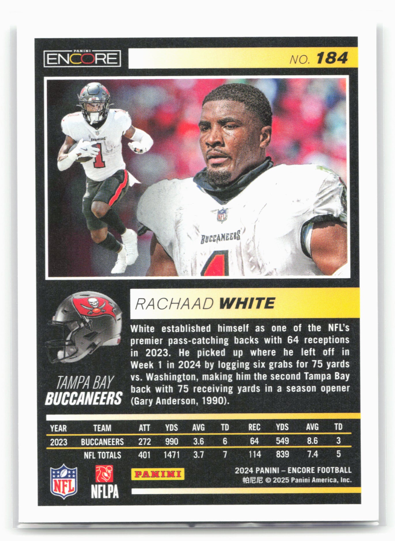 2024 Panini Encore #184 Rachaad White