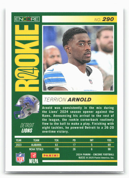 2024 Panini Encore #290 Terrion Arnold