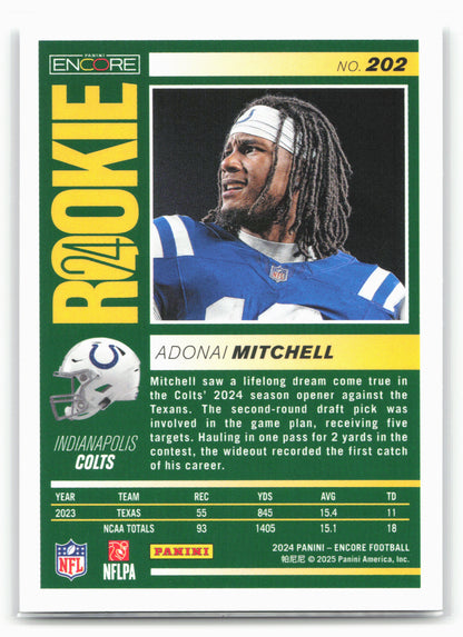 2024 Panini Encore #202 Adonai Mitchell