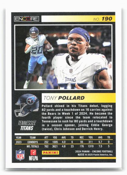 2024 Panini Encore #190 Tony Pollard