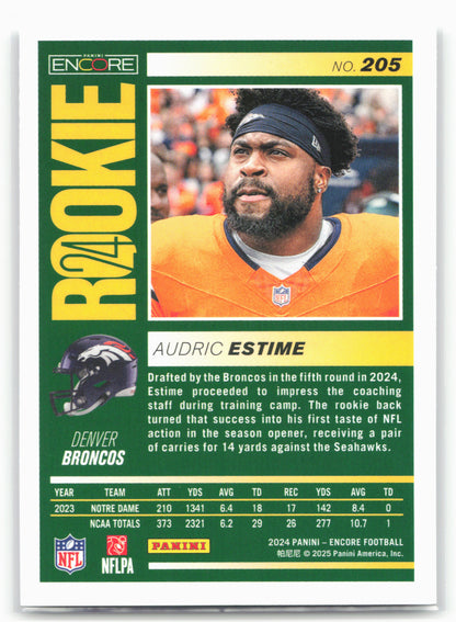 2024 Panini Encore #205 Audric Estime