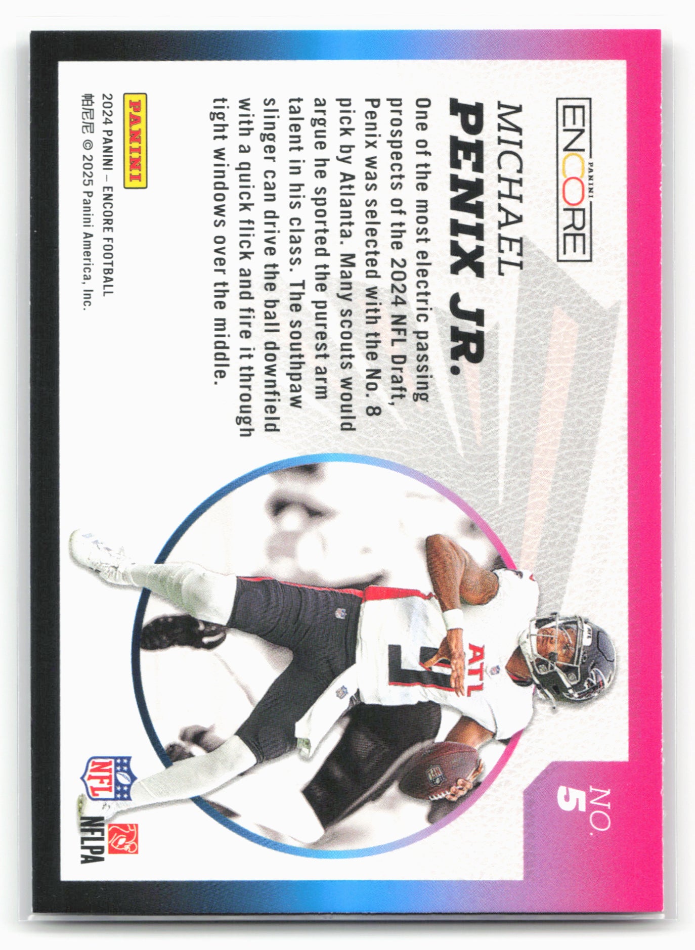 2024 Panini Encore #5 Michael Penix Jr. Rookie Aurora