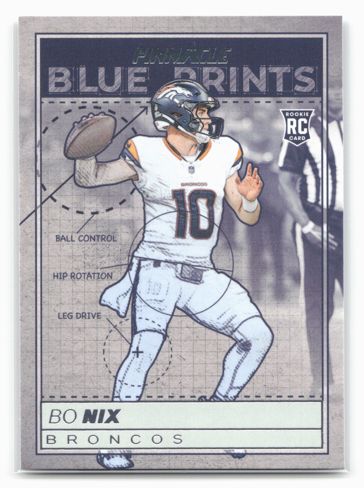 2024 Panini Encore #4 Bo Nix Blue Prints