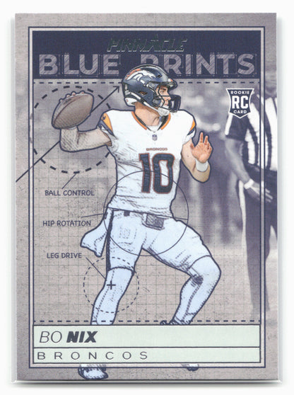 2024 Panini Encore #4 Bo Nix Blue Prints