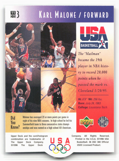 1996 Upper Deck USA #11 Karl Malone 26158