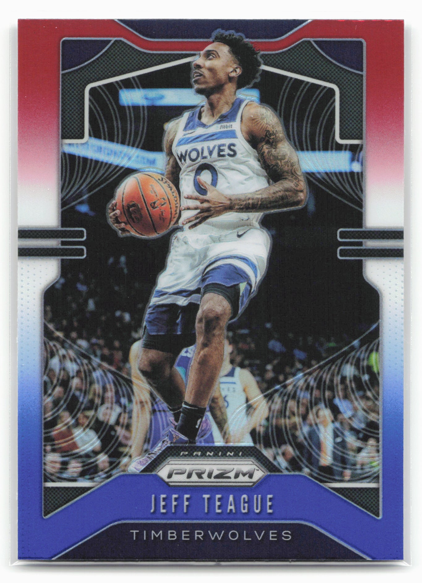 2019-20 Panini Prizm #165 Jeff Teague Prizms Red White and Blue