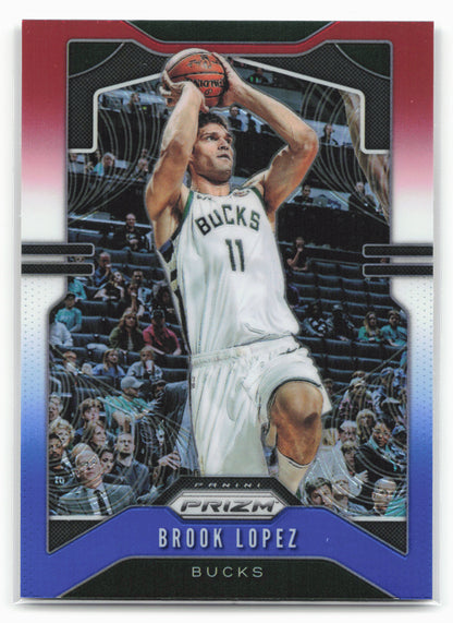 2019-20 Panini Prizm #234 Brook Lopez Prizms Red White and Blue