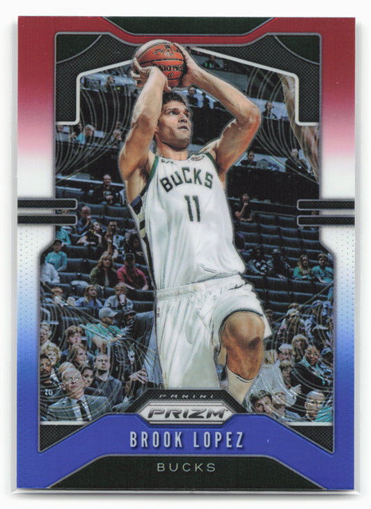 2019-20 Panini Prizm #234 Brook Lopez Prizms Red White and Blue