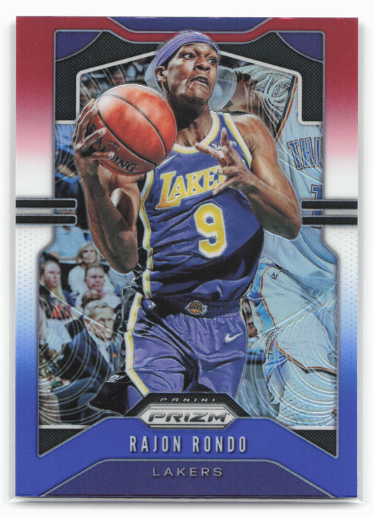 2019-20 Panini Prizm #223 Rajon Rondo Prizms Red White and Blue