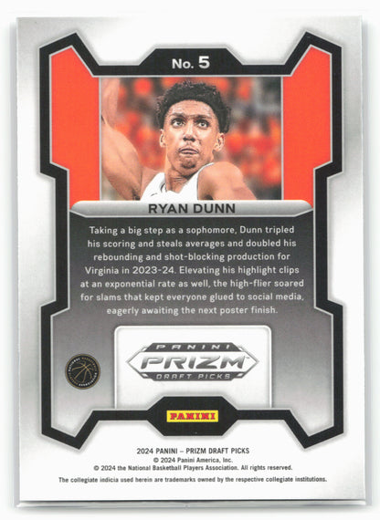 2024 Panini Prizm Draft Picks #5 Ryan Dunn 26168