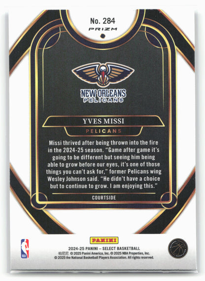 2024-25 Panini Select #284 Yves Missi Blue Prizm