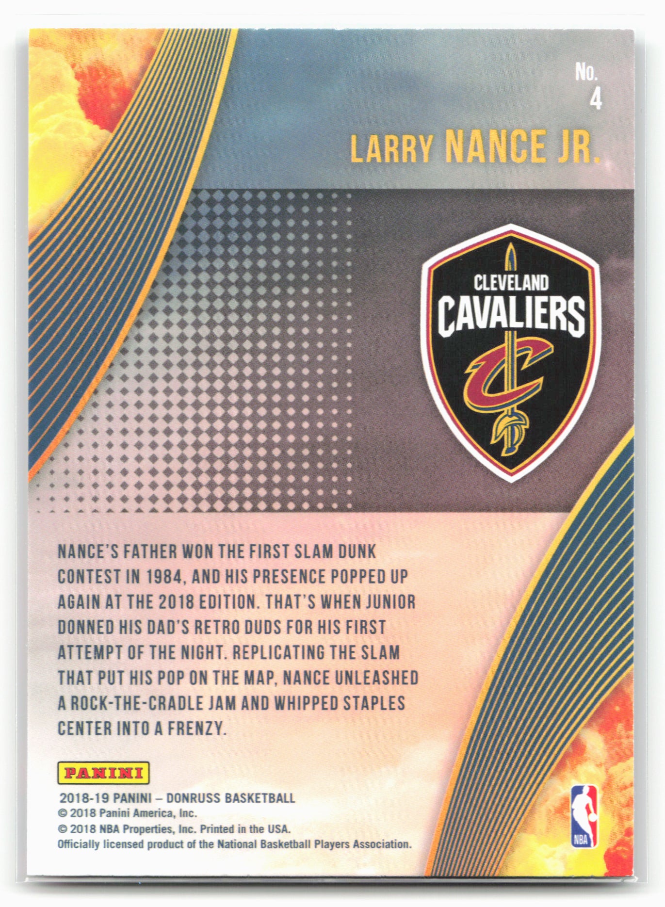 2018-19 Donruss #4 Larry Nance Jr. All Clear for Takeoff