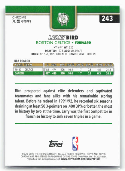 2025-26 Topps Chrome #243 Larry Bird 26185