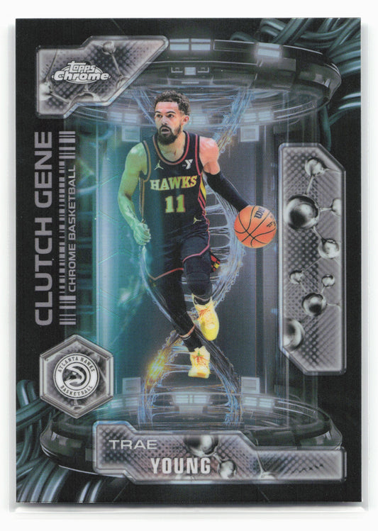 2025-26 Topps Chrome #CG-14 Trae Young Clutch Gene Refractor