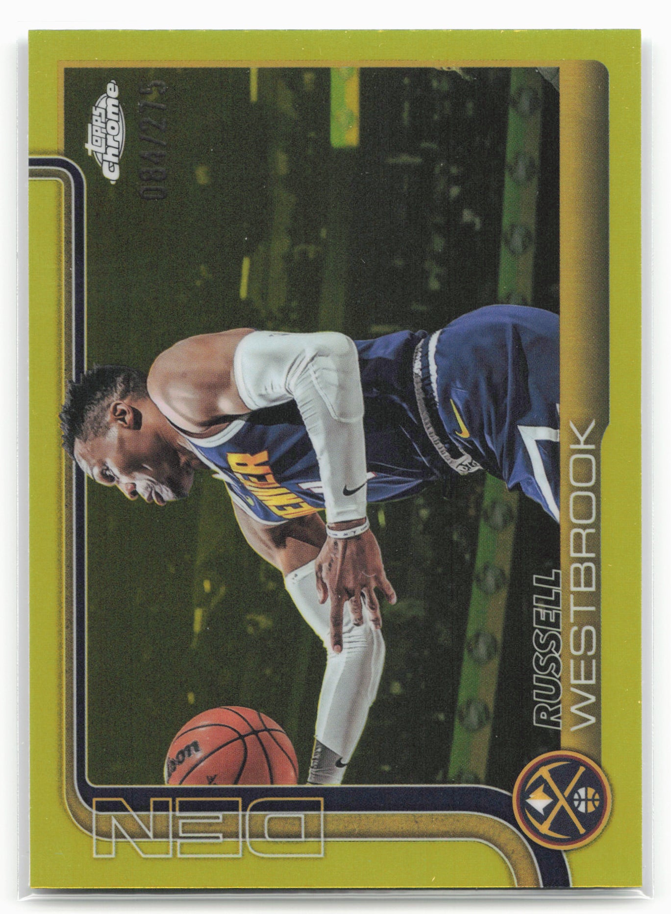 2025-26 Topps Chrome #15 Russell Westbrook Yellow Refractor #/275