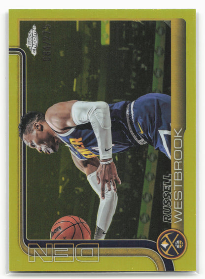 2025-26 Topps Chrome #15 Russell Westbrook Yellow Refractor #/275