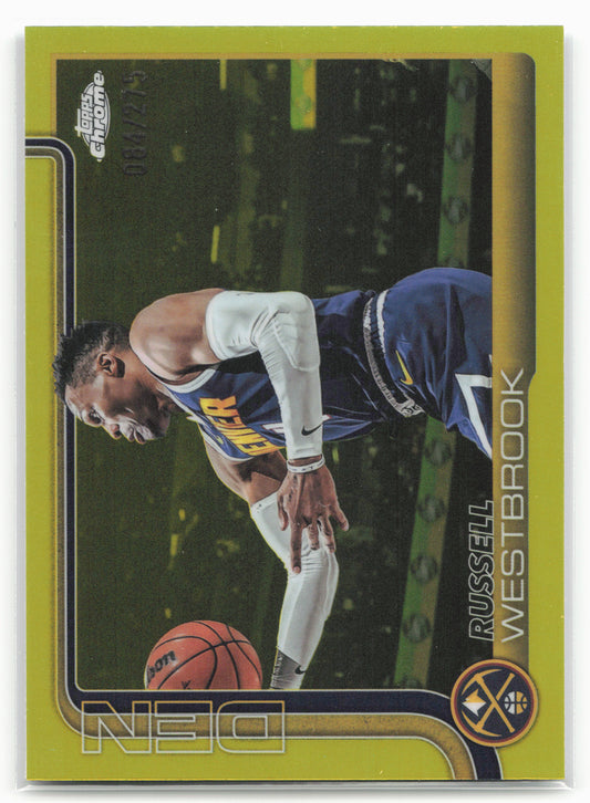 2025-26 Topps Chrome #15 Russell Westbrook Yellow Refractor #/275